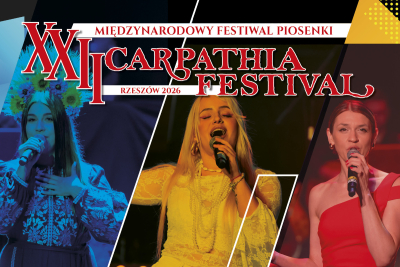 Zaproszenie na XXII Międzynarodowy Festiwal Piosenki „Carpathia Festival” – Rzeszów 2026