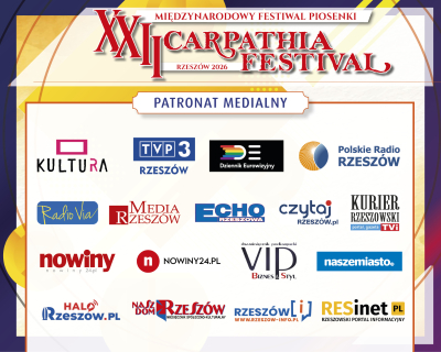 Patronat medialny nad XXII Międzynarodowym Festiwalem Piosenki Carpathia Festival – Rzeszów 2026
