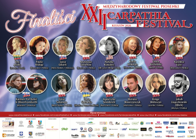 JURY WYŁONIŁO ZŁOTĄ PIĘTNASTKĘ FINALISTÓW XXII MIĘDZYNARODOWEGO FESTIWALU PIOSENKI „CARPATHIA FESTIVAL” – RZESZÓW 2026