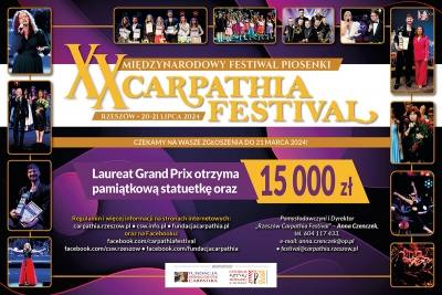 Zapraszamy na XX Carpathia Festival 2024